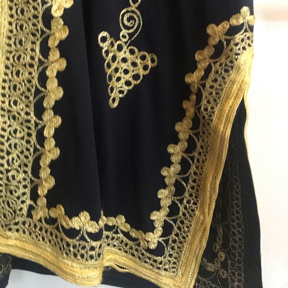 Custom ♥️Gorgeous Moroccan Navy x Gold Caftan - Picture 8 of 10